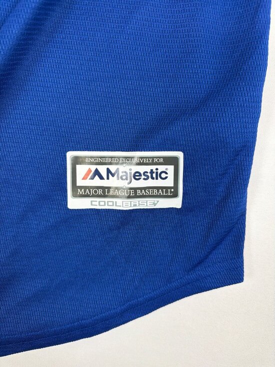 Majestic Youth Large (14/16) Josh Donaldson Toronto Blue Jays Jersey Blue Retro - Picture 5 of 9